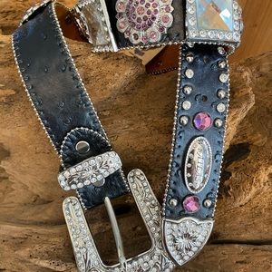 Western Style Pink Crystal Belt